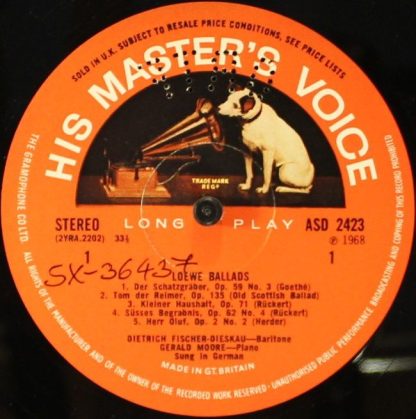 His Master's Voice ASD 2423 - Ballads - Image 3