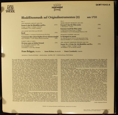Telefunken SAWT 9545-A - Blockflötenmusik Auf Originalinstrument - Image 2