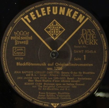 Telefunken SAWT 9545-A - Blockflötenmusik Auf Originalinstrument - Image 6