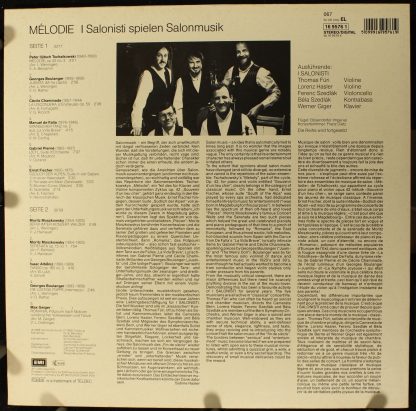 EMI 16 9576 1 - Melodie - I Salonisti Spielen Salonmusik - Image 2