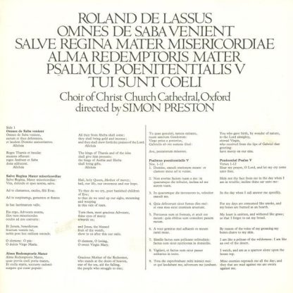 Argo ZRG 795 - Omnes De Saba Venient / Salve Regina Mater Miseri - Image 5