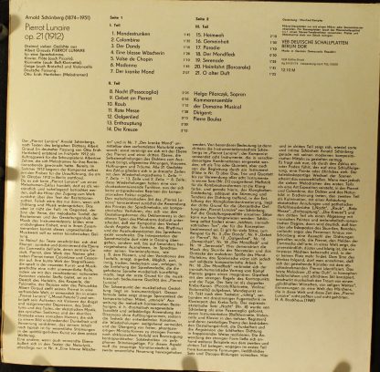 Eterna 8 25 948 - Pierrot Lunaire Op. 21 - Image 2