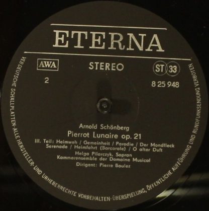 Eterna 8 25 948 - Pierrot Lunaire Op. 21 - Image 4