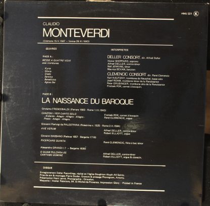 harmonia mundi France HM 221 - Messe À Quatre Voix Avec Trombone - Image 2