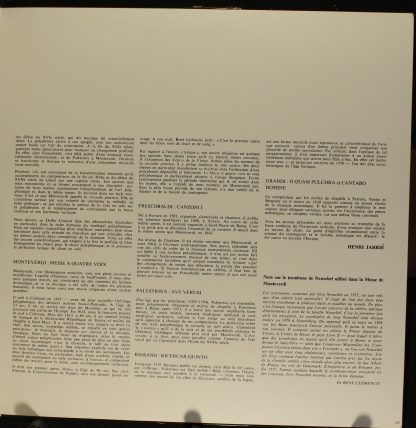 harmonia mundi France HM 221 - Messe À Quatre Voix Avec Trombone - Image 6