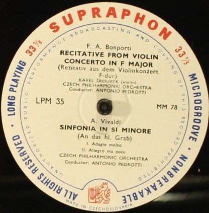 Supraphon LPM 35 - Orfeo / Sarabande Et Badinerie / Rezitativ Au - Image 4
