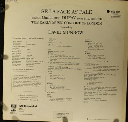 His Master's Voice CSD 3751 - Mass: Se La Face Ay Pale - Image 2