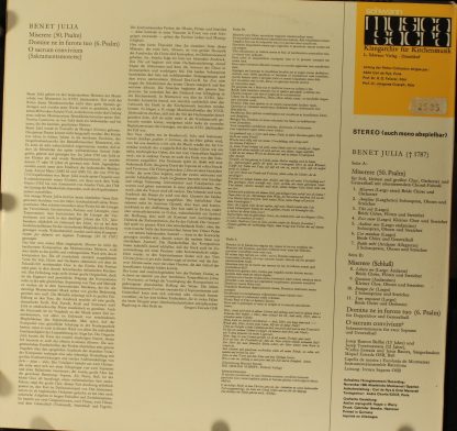 Schwann Musica Sacra AMS 85 - Miserere/ Psalm: Domine, Ne In Fur - Image 2