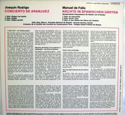 EMI 1C 063-00 731 - Concierto De Aranjuez / Nächte In Spanischen - Image 2