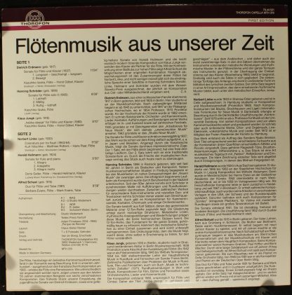 Thorofon Capella MTH 319 - Flötenmusik Aus Unserer Zeit - Image 2