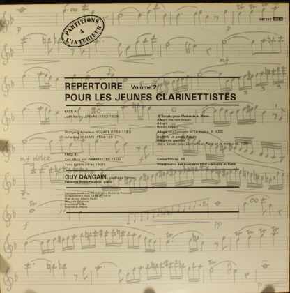 harmonia mundi France HM 343 - Répertoire Pour Les Jeunes Clarin - Image 2