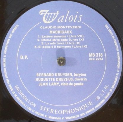 Valois MB 318 - Madrigali E Scherzi Musicali Per Voce Sola - Image 3