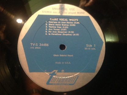 Turnabout TV-S 34486 - Gabriel Faure Vocal Works - Image 4