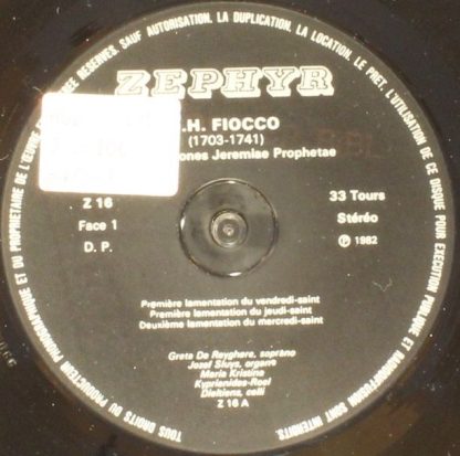 Zephyr (2) Z16 - Lamentationes Jeremiae Prophetae (Leçons Des Té - Image 5
