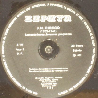 Zephyr (2) Z16 - Lamentationes Jeremiae Prophetae (Leçons Des Té - Image 6