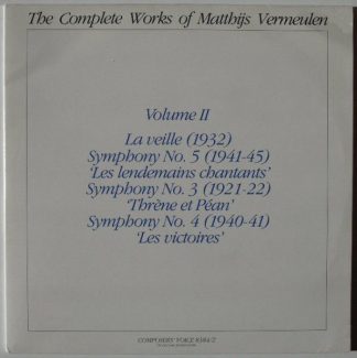 Composers' Voice CVS 8384/2 - The Complete Works Of Matthijs Ver