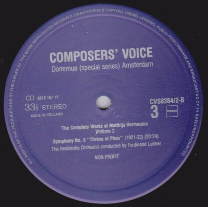 Composers' Voice CVS 8384/2 - The Complete Works Of Matthijs Ver - Image 4