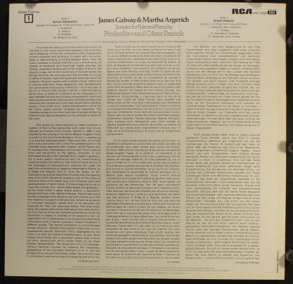 RCA Red Seal LRL1 5095 - Sonatas For Flute And Piano - Image 2