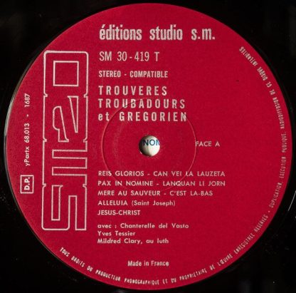 Editions Studio S.M. SM 30-419 T - Trouvères Troubadours et Grég - Image 3