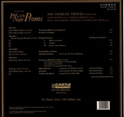 Castle Communications CTVLP 501 - Music For The Last Night Of Th - Image 2