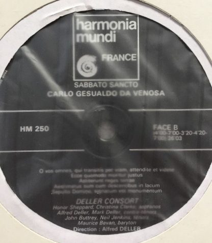 Harmonia Mundi HMA 250 - Tenebrae IV. Sabbato Sancto - Image 3