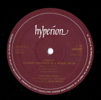 hyperion A66001 - Stanford Clarinet Concerto / Finzi Clarinet Co - Image 3