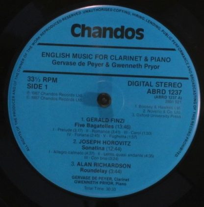 Chandos ABRD 1237 - English Music For Clarinet And Piano - Image 3