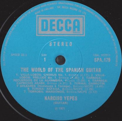 DECCA SPA 179 - The World Of The Spanish Guitar - Image 3