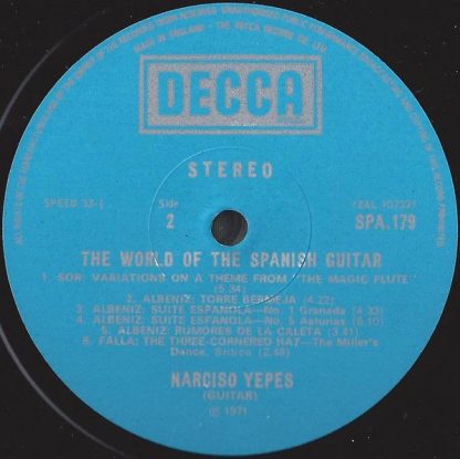 DECCA SPA 179 - The World Of The Spanish Guitar - Image 4