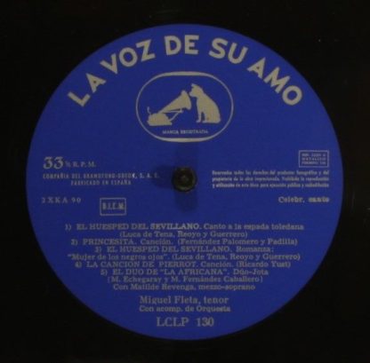 La Voz De Su Amo LCLP 130 - Miguel Fleta - Image 3