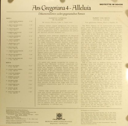 Motette Ursina M 50430 - Ars Gregoriana 4 - Das Alleluia - Image 2