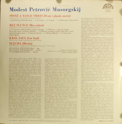 Supraphon 1 12 2314 G - Písně A Tance Smrti - Bez Slunce - Image 2