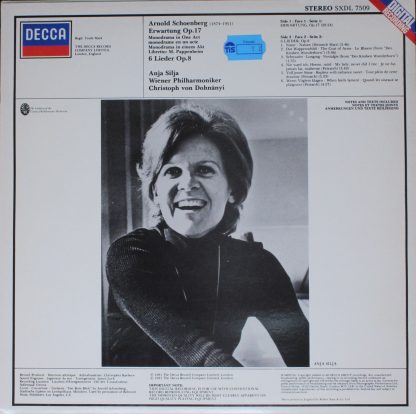DECCA SXDL 7509 - Erwartung 6 Lieder Op.8