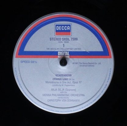 DECCA SXDL 7509 - Erwartung 6 Lieder Op.8 - Image 3