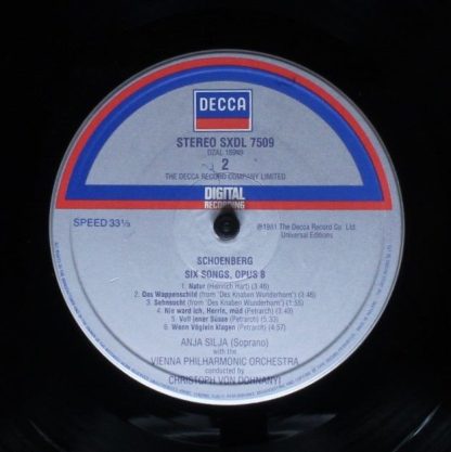 DECCA SXDL 7509 - Erwartung 6 Lieder Op.8 - Image 4