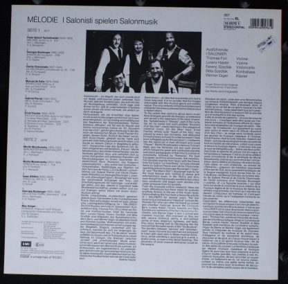 EMI 16 9576 1 - Melodie - I Salonisti Spielen Salonmusik - Image 2
