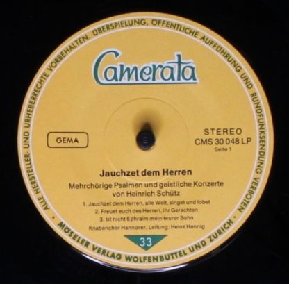 Camerata (2) CMS 30 048 LP - Jauchzet Dem Herren - Mehrchörige P - Image 3