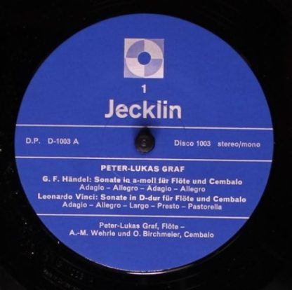 Jecklin Disco 1003 - Flötensonaten von Mozart, Händel, Telemann, - Image 3