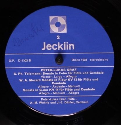 Jecklin Disco 1003 - Flötensonaten von Mozart, Händel, Telemann, - Image 4
