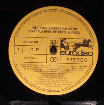 Eurodisc 27 794 XBK - Aus Der Oper, Operette, Musical Martern Al - Image 3