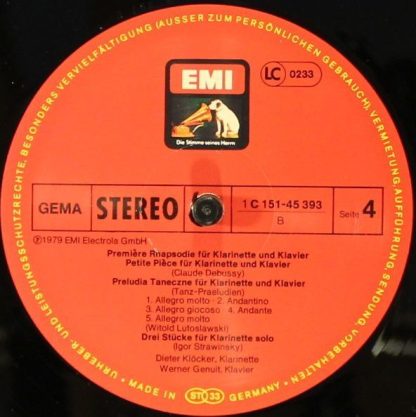 EMI Electrola 1C 151-45 392/93 - Klarinetten Recital - Image 8