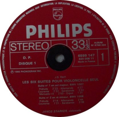 Philips 6768 224 - Intégrale Des Six Suites Pour Violoncelle Seu - Image 3