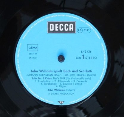 DECCA 6.42436 AH - John Williams Spielt Bach Und Scarlatti - Image 3