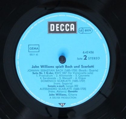 DECCA 6.42436 AH - John Williams Spielt Bach Und Scarlatti - Image 4