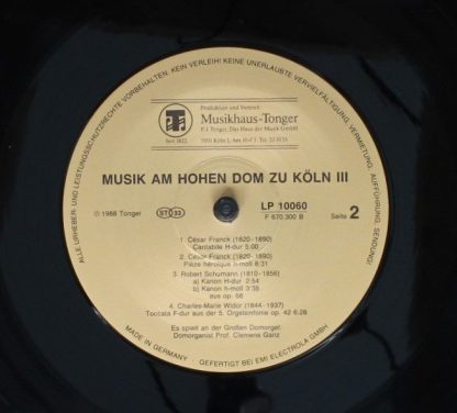 Musikhaus Tonger LP 10060 - Musik Am Hohen Dom Zu Köln III - Image 4