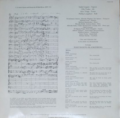 EMI Electrola F 667.238 - Missa 1733 - Kyrie Und Gloria Aus Der - Image 2