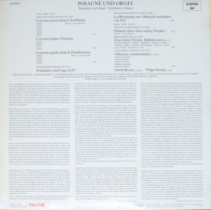Telefunken 6.42164 AW - Posaune & Orgel • Trombone & Organ • Tro - Image 2
