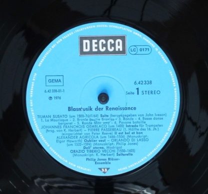 DECCA 6.42338 AS - Blasmusik Der Renaissance - Image 3