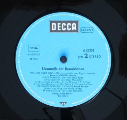 DECCA 6.42338 AS - Blasmusik Der Renaissance - Image 4