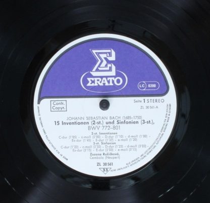 Erato ZL 30561 - 15 Inventionen Und Sinfonien BWV 779-801 - Image 3